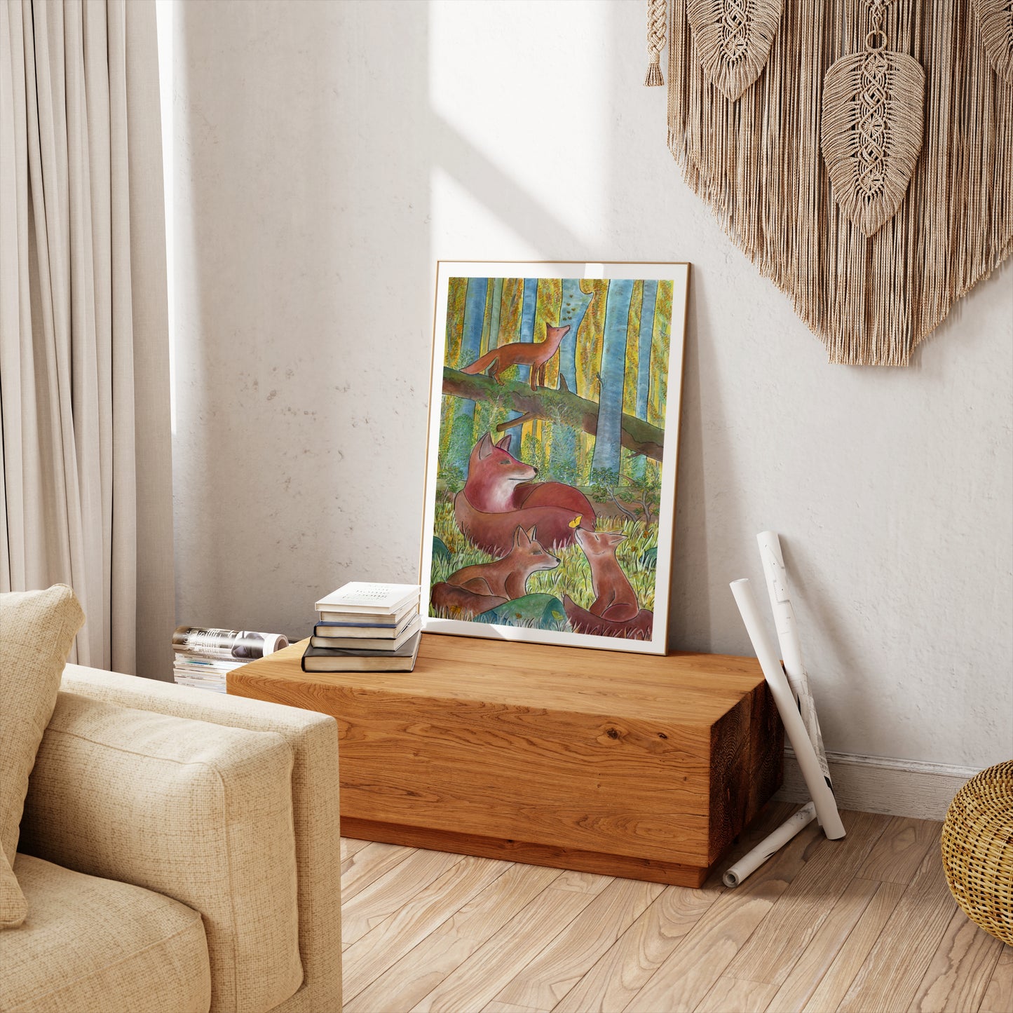 Ræve – kunstprint