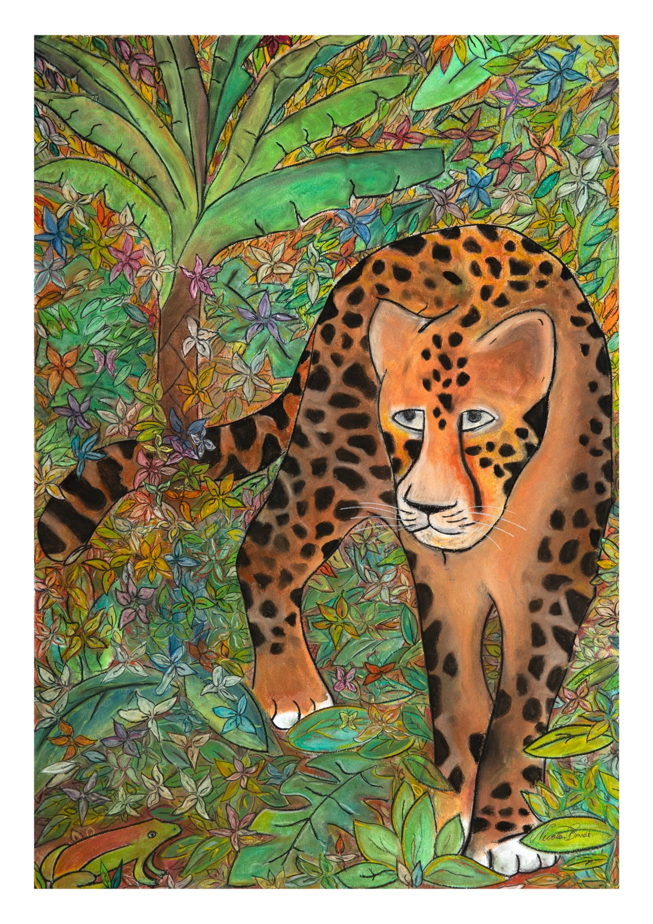 leopard-kunstprint