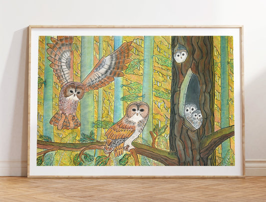 Uglefamilie-kunstprint