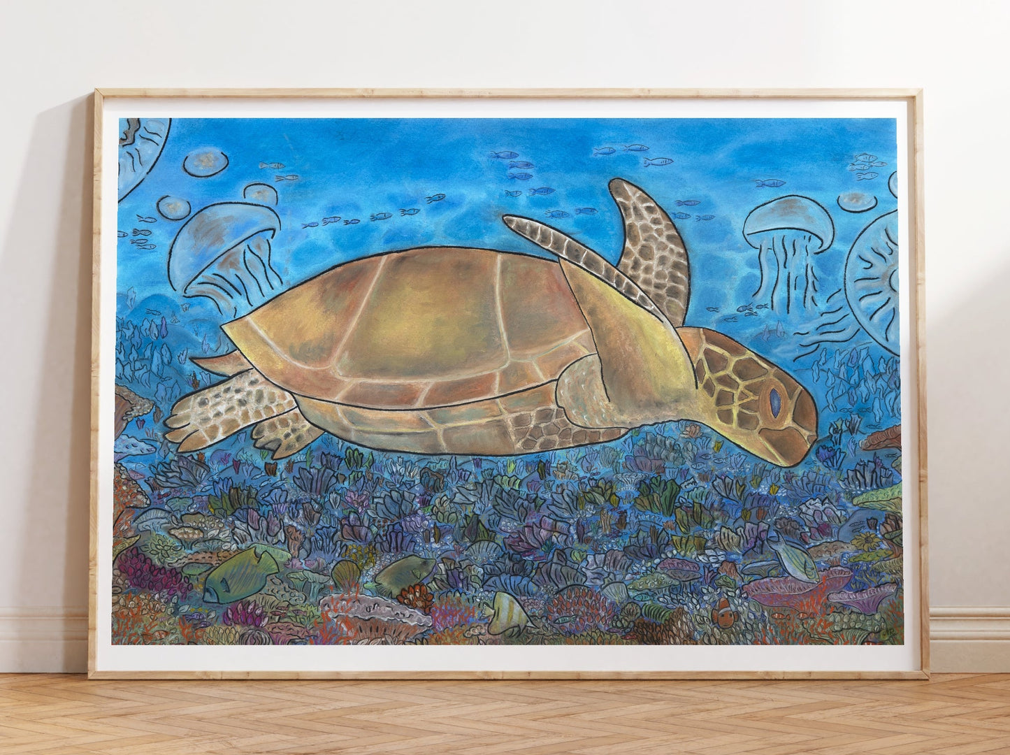 Havskildpadde-kunstprint