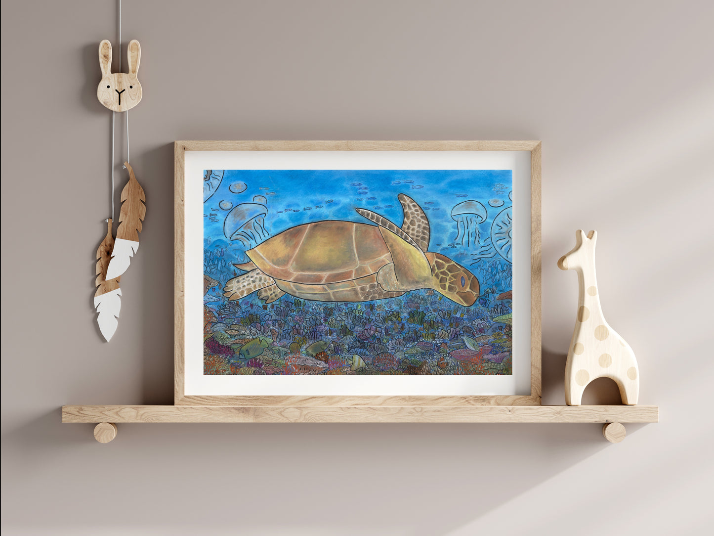 Havskildpadde-kunstprint
