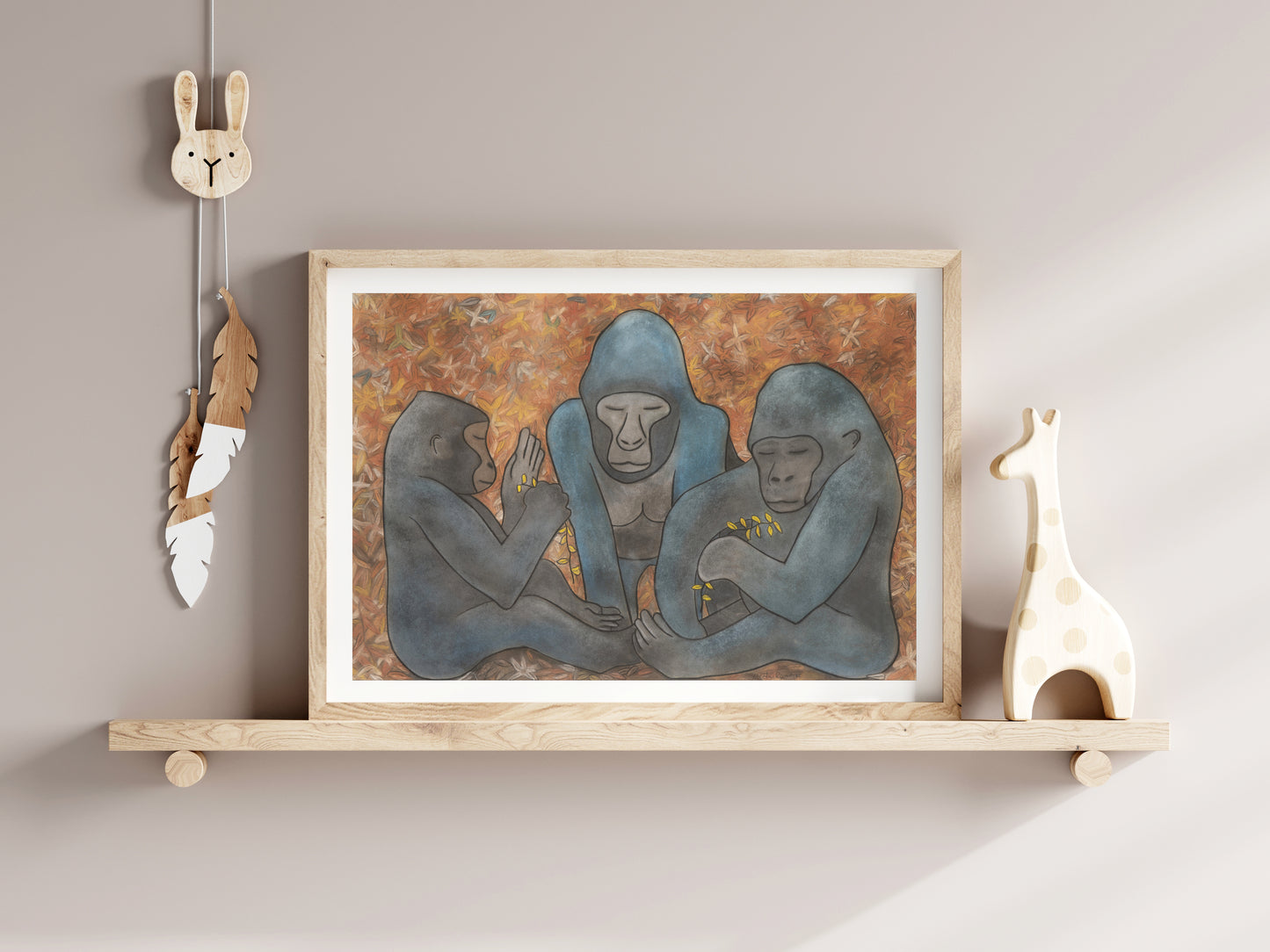 Gorillafamilie-kunstprint