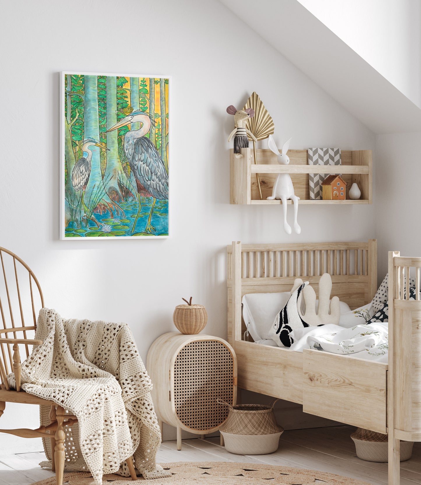 Hejre-kunstprint