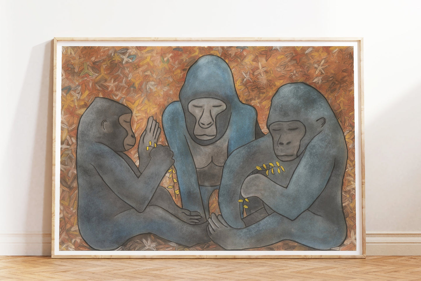 Gorillafamilie-kunstprint