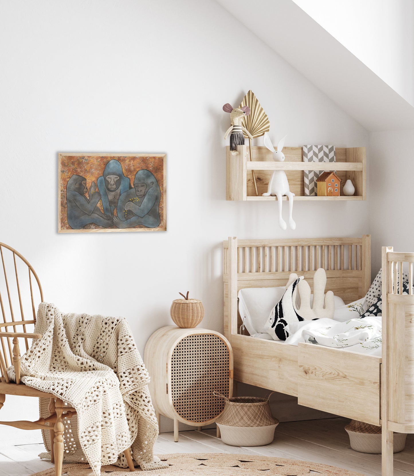 Gorillafamilie-kunstprint
