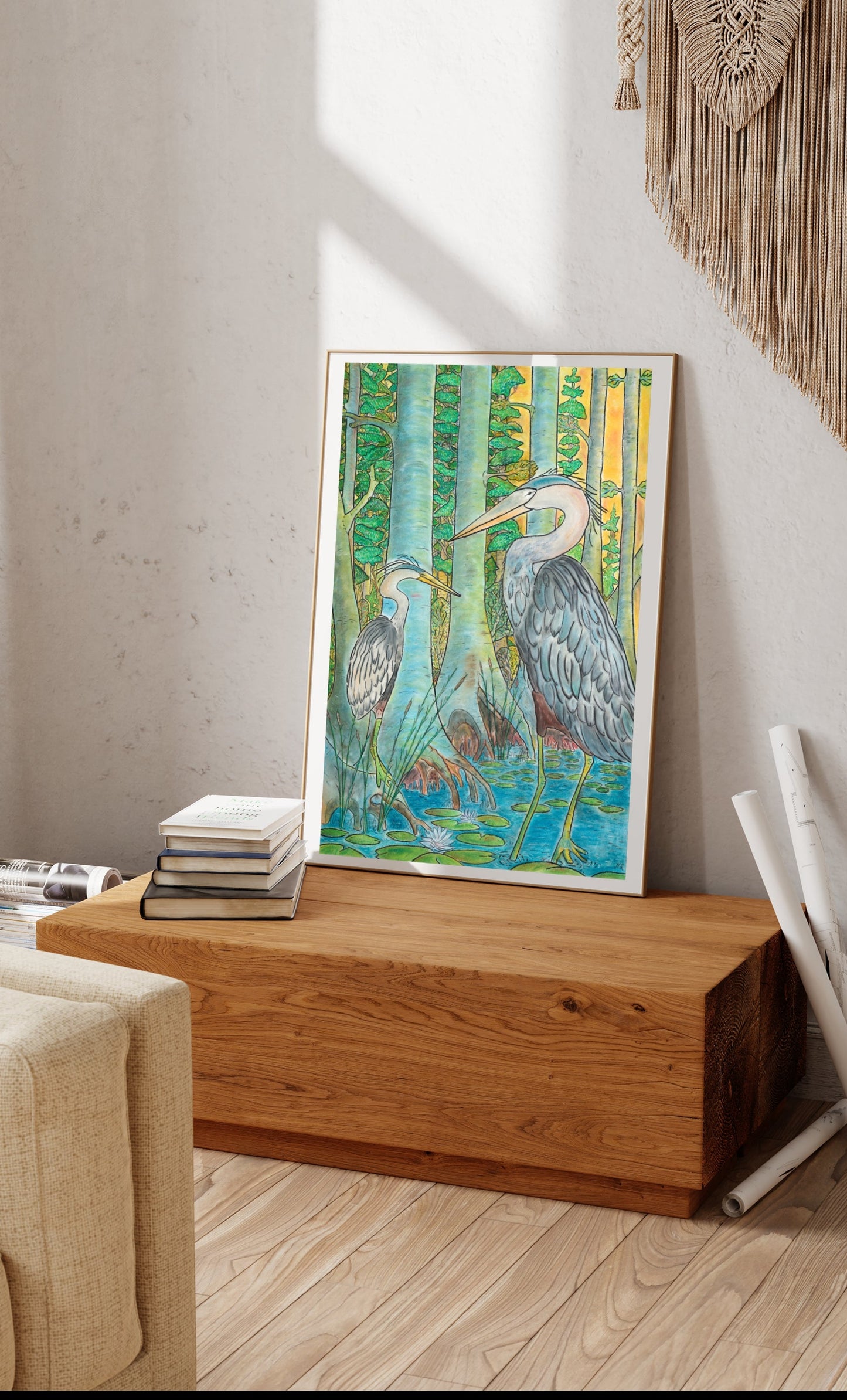 Hejre-kunstprint
