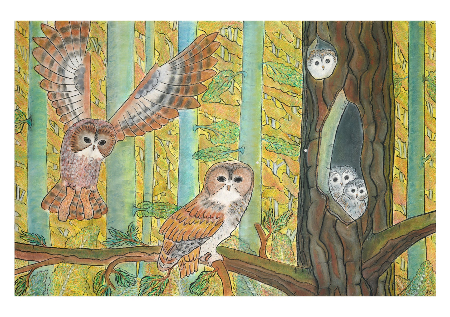 Uglefamilie-kunstprint
