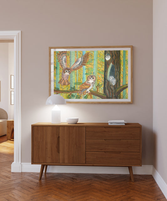 Uglefamilie-kunstprint